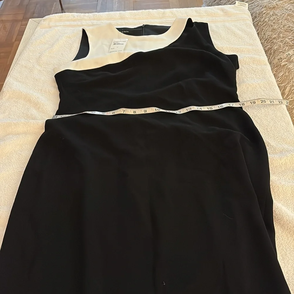 NWT Judith & Charles Black and White beautiful Sleeveless Massena two tone Dress